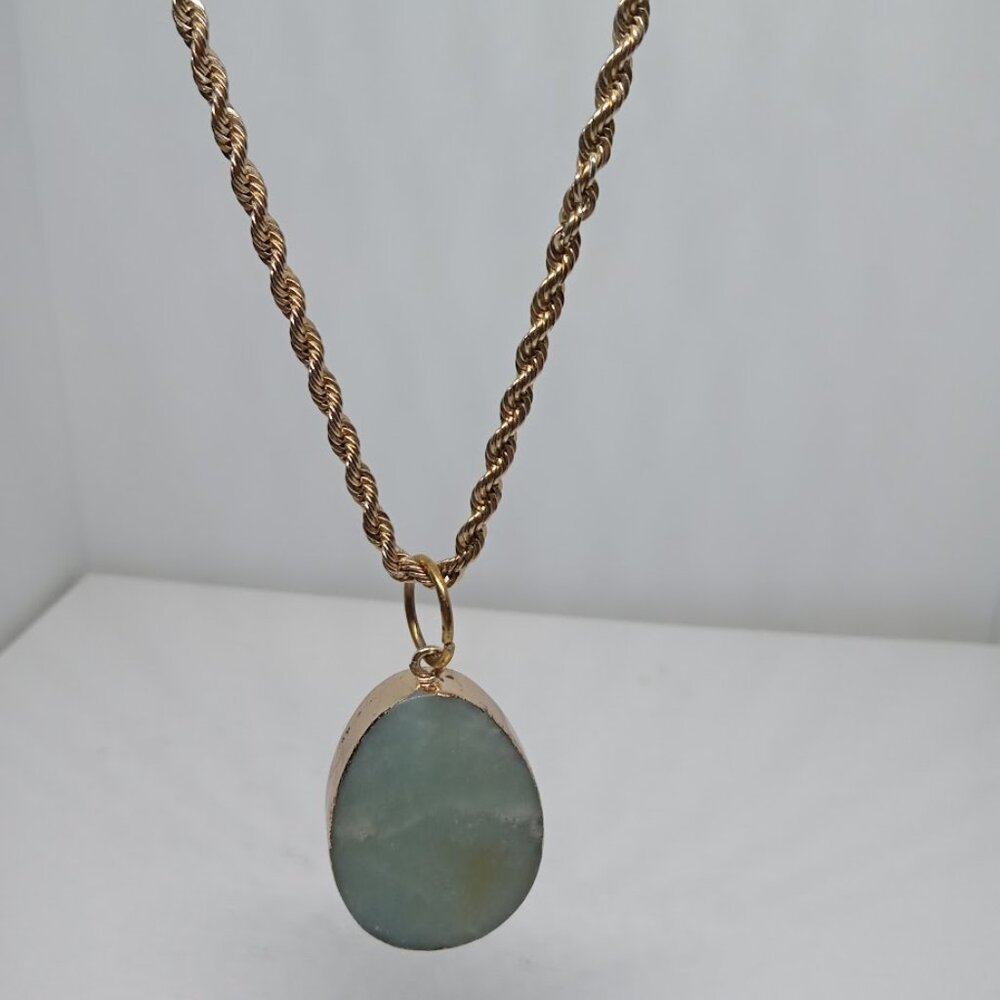 12"L ETTICA AMAZONITE Semi Precious Oval Cabochon Gemstone "Twilight Nights"